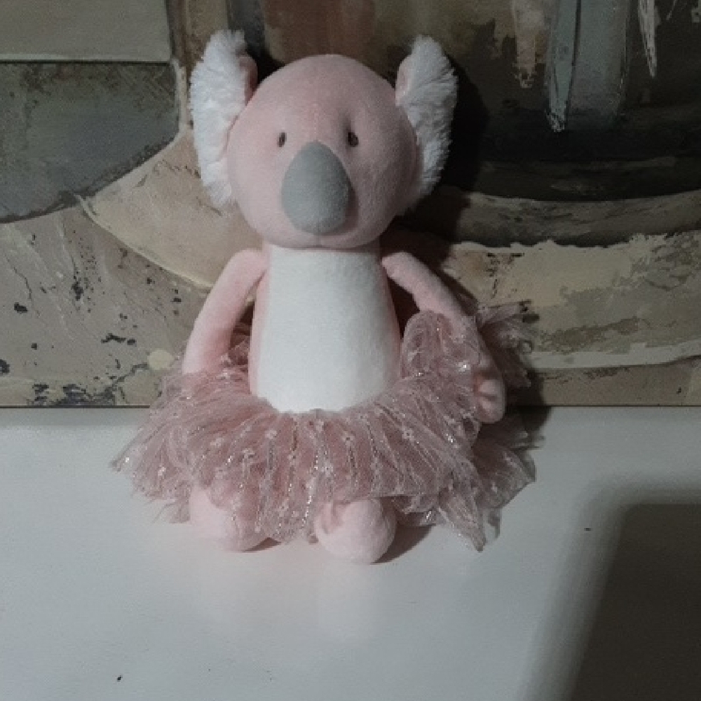 FAO Schwarz Pink Plush Toy with Tutu 12"